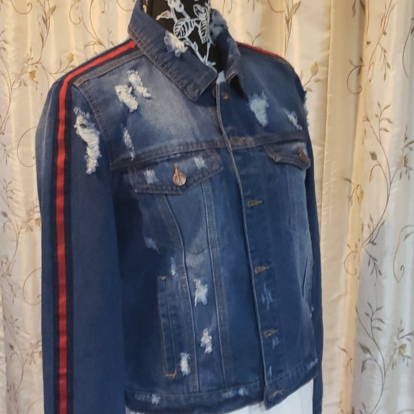 Trim Denim Jeans Jacket - Picture 3 of 3